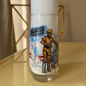 Vintage BURGER KING STAR WARS Glass 6" Tall The Empire Strikes Back